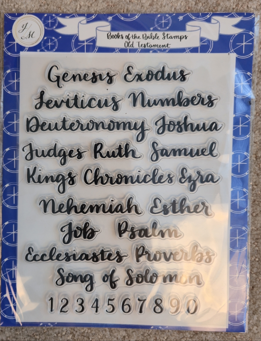 Photopolymer stamp set titled "Books of the Bible Stamps - Old Testament"